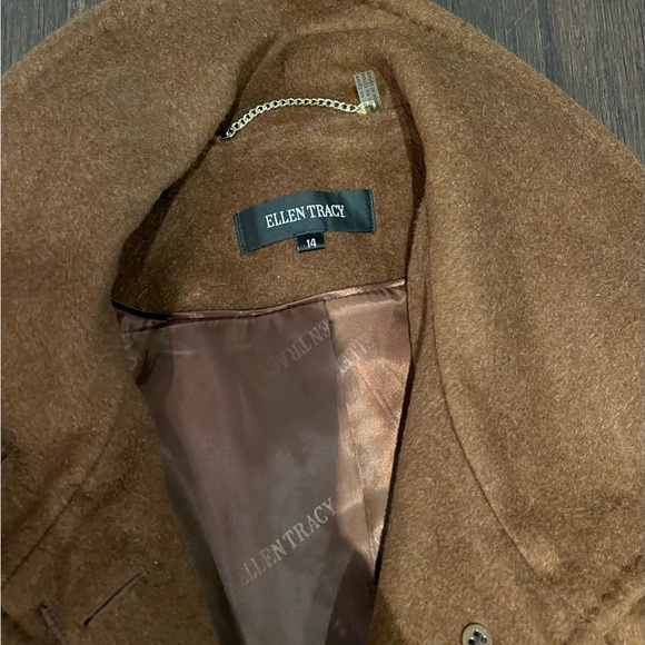 Ellen Tracy Wool Winter Coat Sz 14 - Picture 2 of 5